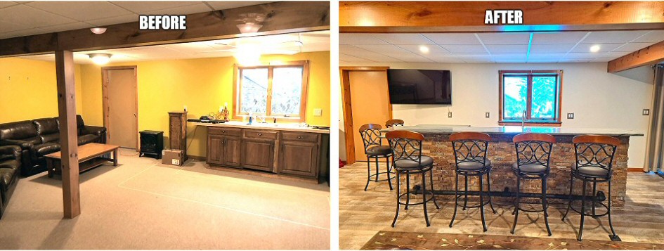 Basement Remodeling & Renovation 2025 Before And After!