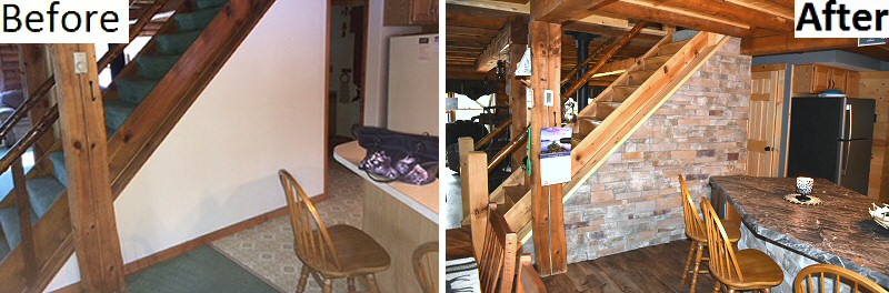 Before After Pictures Log Cabin Home Renovation Remodel