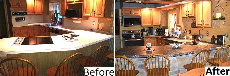 Log Cabin Home Remodeling Before and After Pictures 